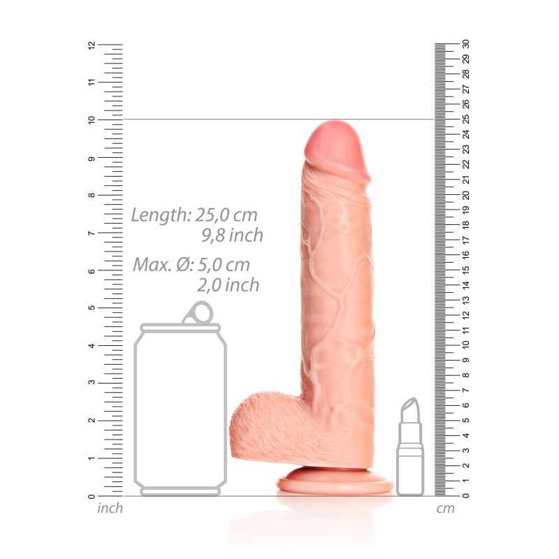 Duży żylasty penis dildo z mocnaą przyssawką 25 cm